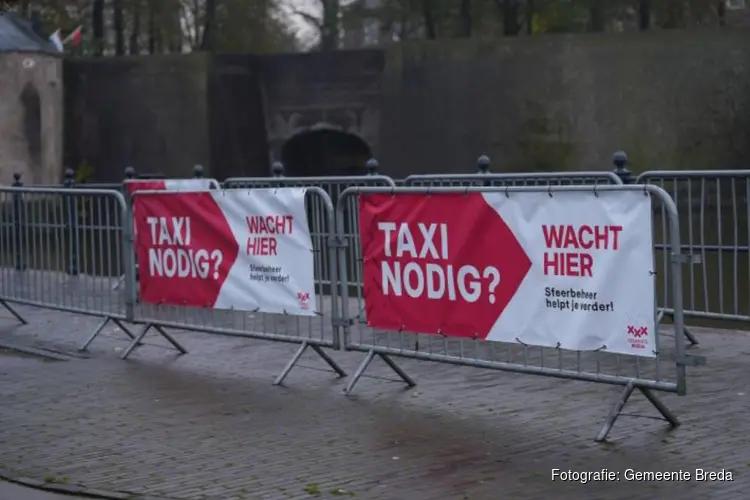 Gemeente Breda start pilot toewijzen taxi's aan de Nieuwe Prinsenkade